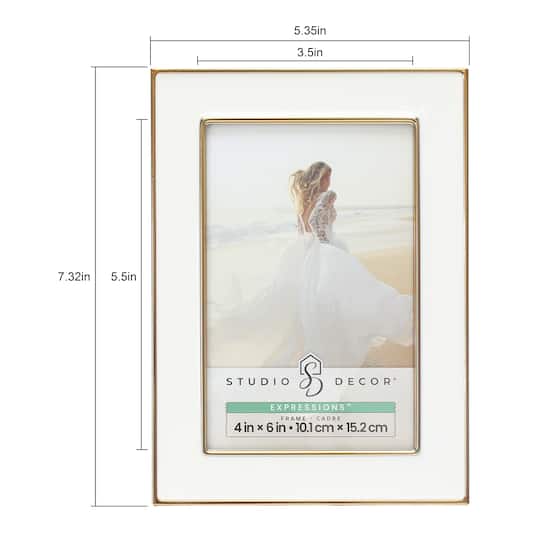 6 Pack: Expressions™ White with Gold Outline Wall Frame by Studio Décor